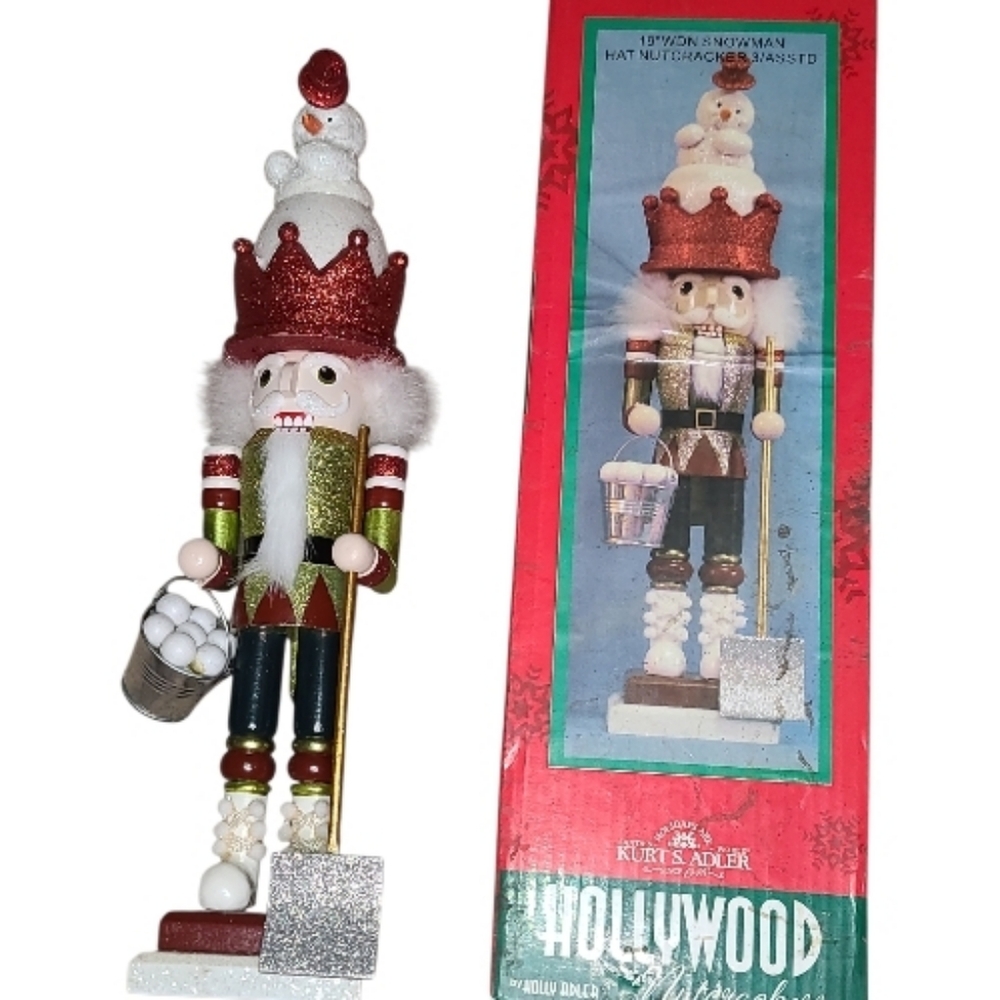 Vtg Kurt Adler Hollywood Winter Kurt Adler 19" Festive Nutcracker Rare Find NIB